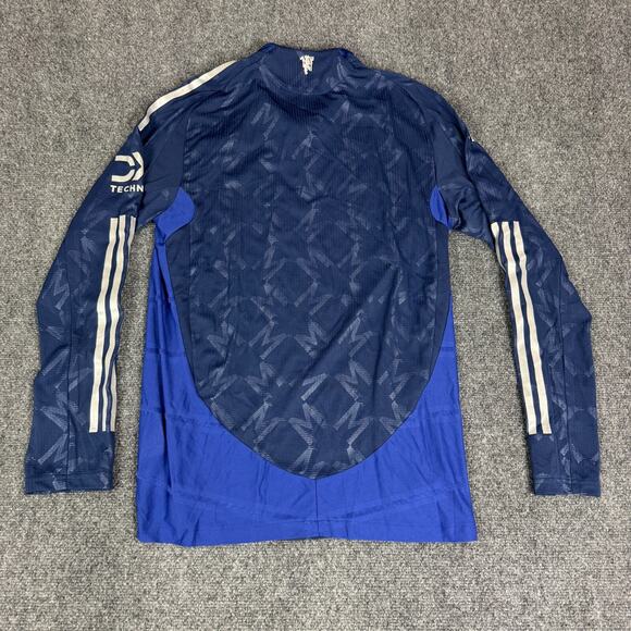 Mens M - Manchester United 24/25 Long Sleeve Away Authentic Jersey Blue Slim - Picture 5 of 9